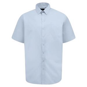 Duke Mens D555 Lucas Stretch Kingsize Short-Sleeved Shirt / Sky Blue